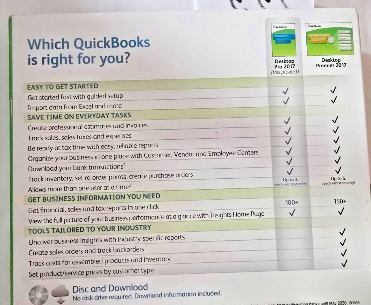 Quickbooks Pro 2017 Desktop For Windows Intuit Full US/English Retail Version