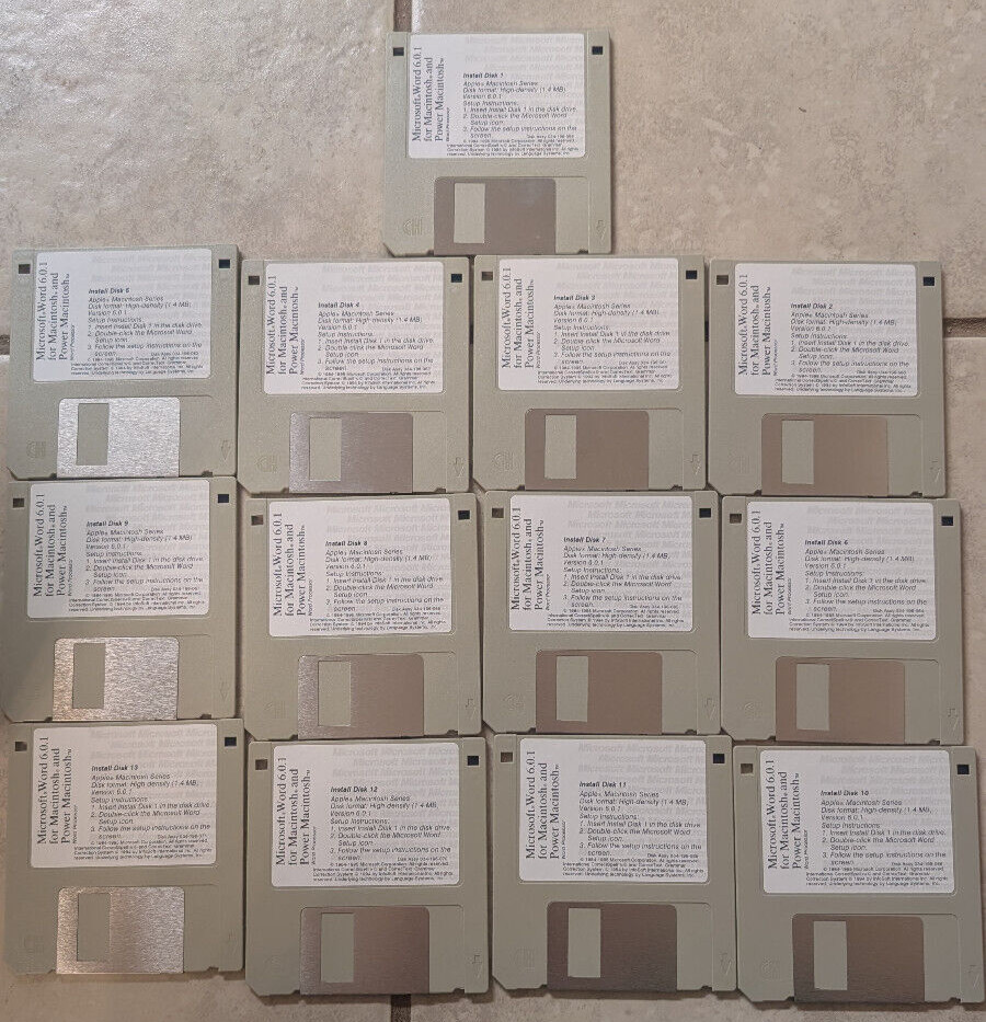 Microsoft Word 6.0.1 MAC Edition – CIB (all discs+docs+manuals) COMPLETE