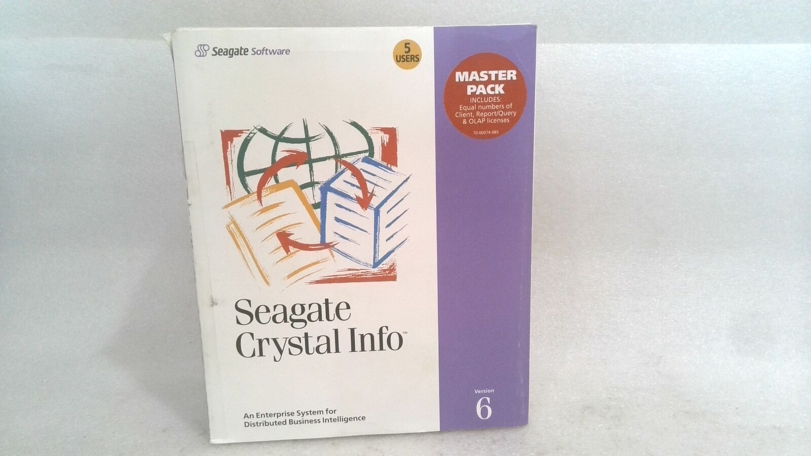 SEAGATE 80-00053-085 SEAGATE CRYSTAL INFO MASTER PACK VERSIO 6, 7 BOOKS CD W/KEY