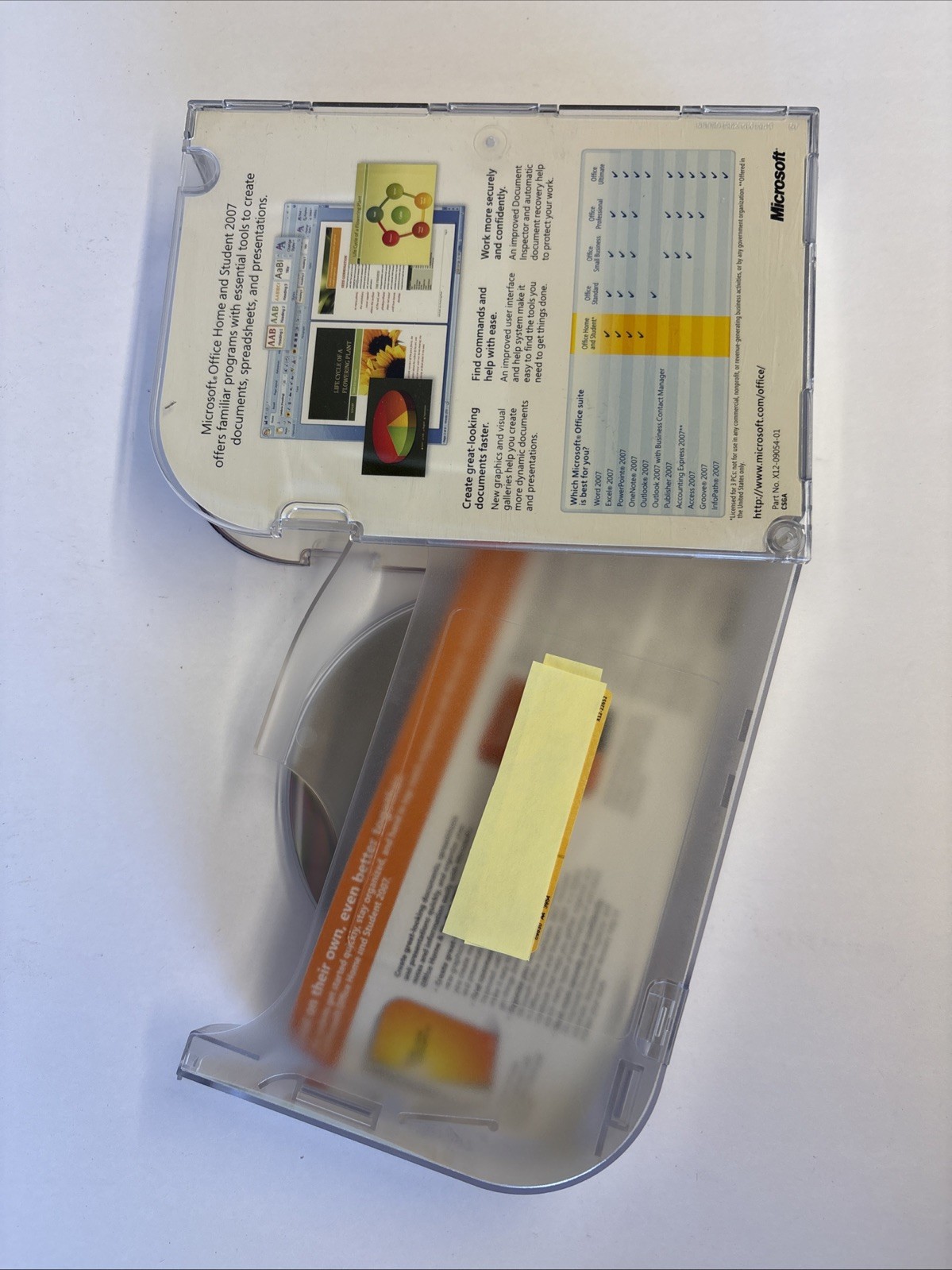 Microsoft Office Home & Student 2007 Word Excel PowerPoint CD w/ Product Key