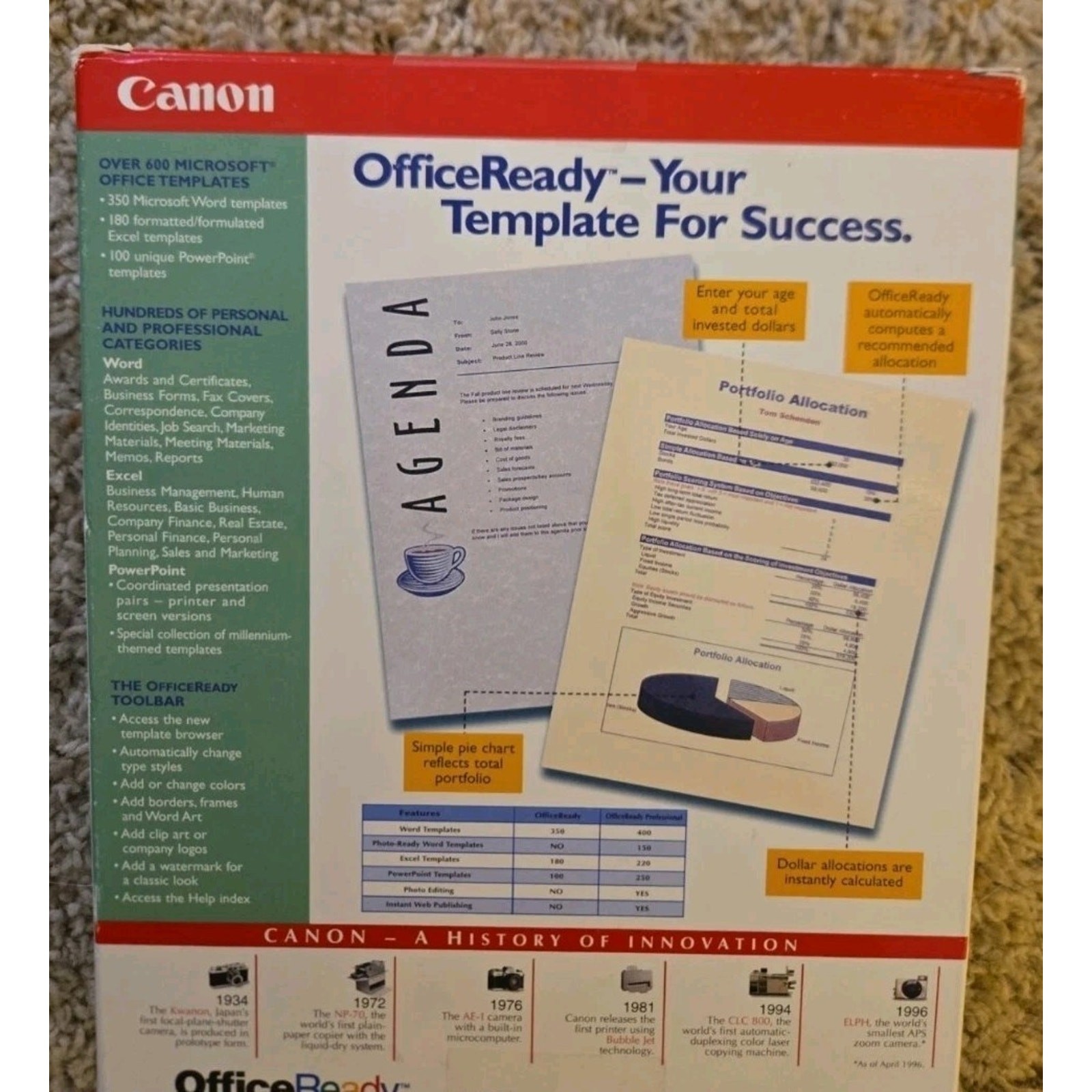 Canon OfficeReady 2 PC CD templates MS Word Excel PowerPoint BRAND NEW SEALED