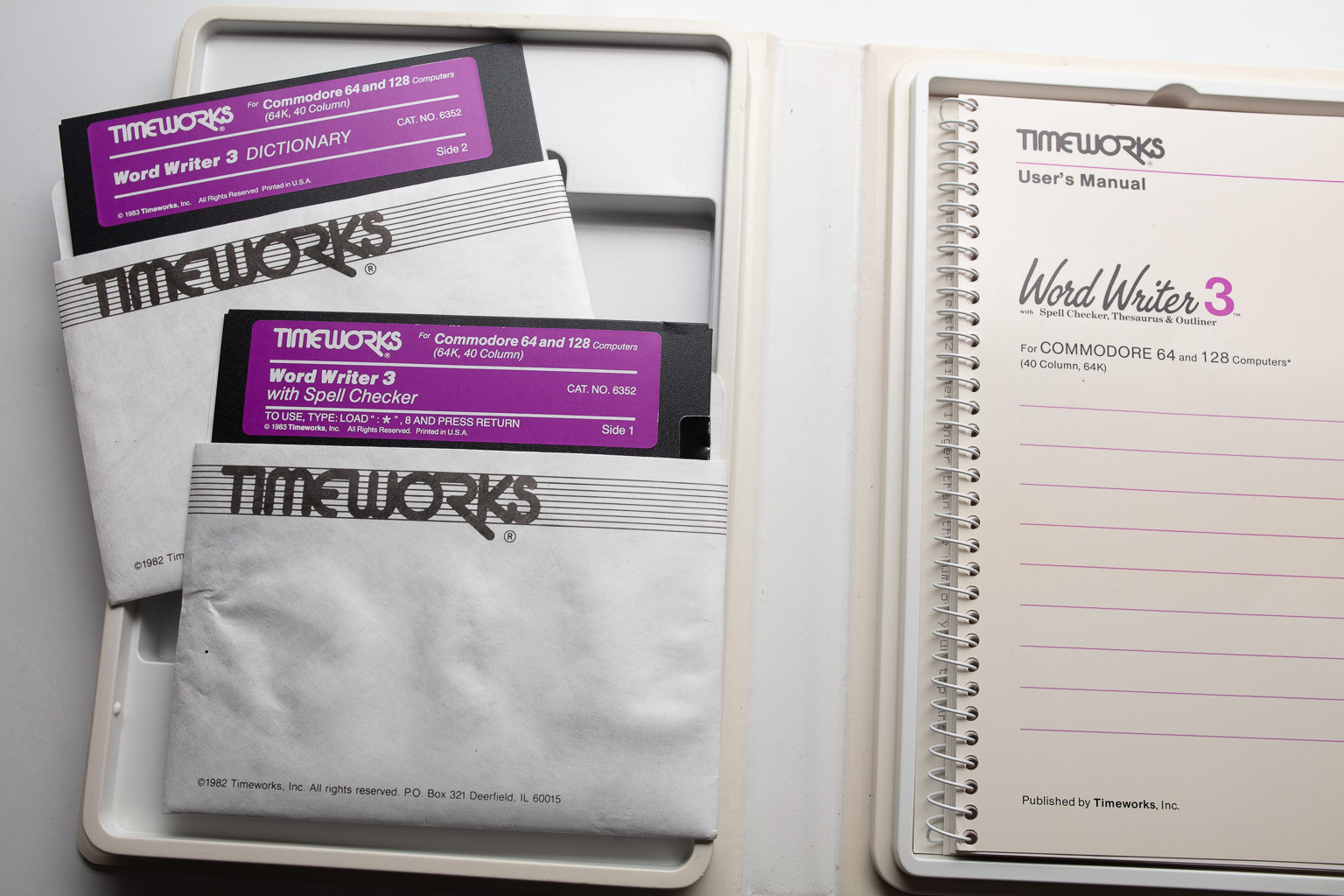 Vintage Commodore 64 and 128 Software Timeworks Word Writer 3 Boxed