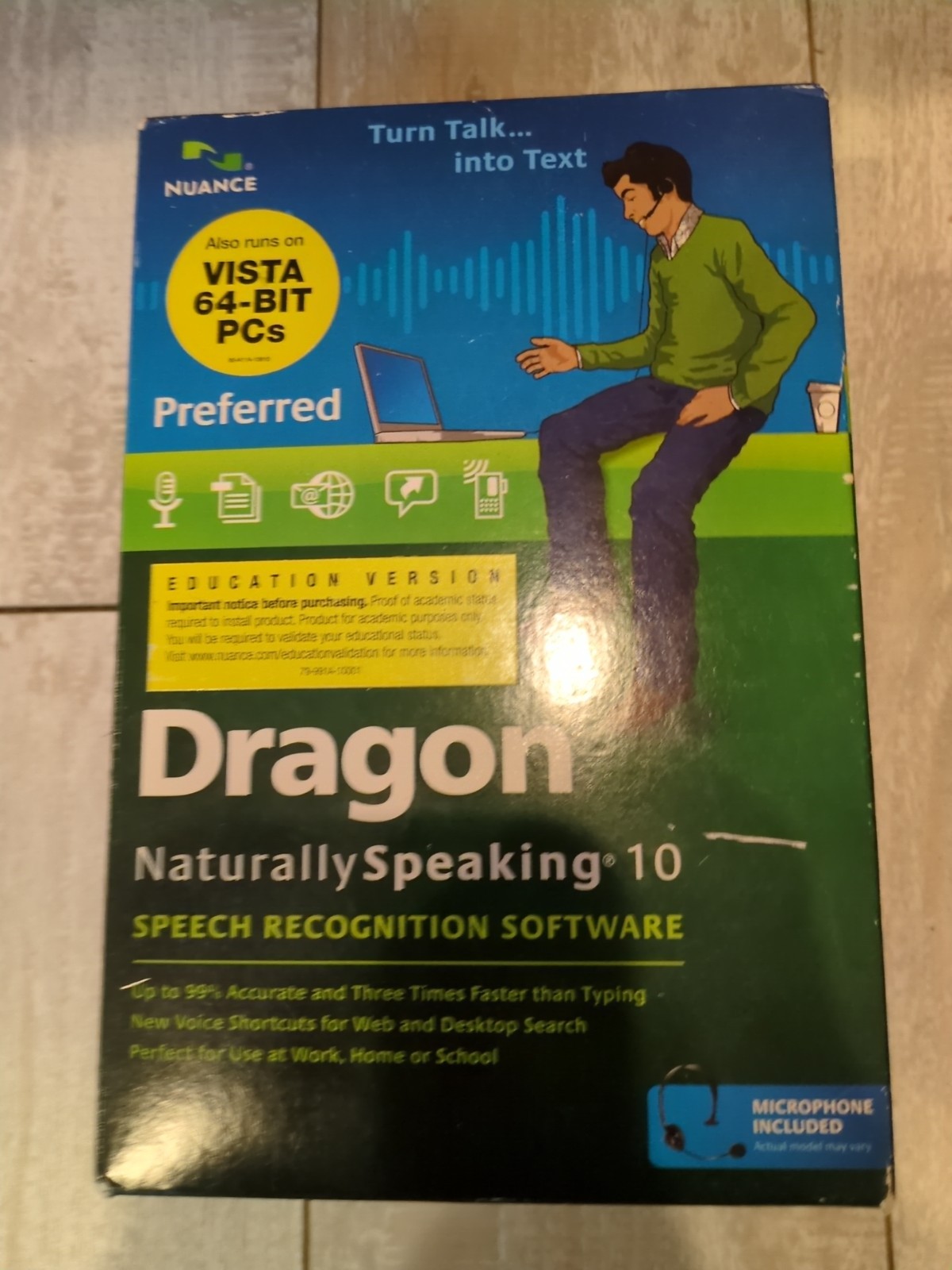 Dragon NaturallySpeaking 10 Preferred Speech Recognition Software with Headset