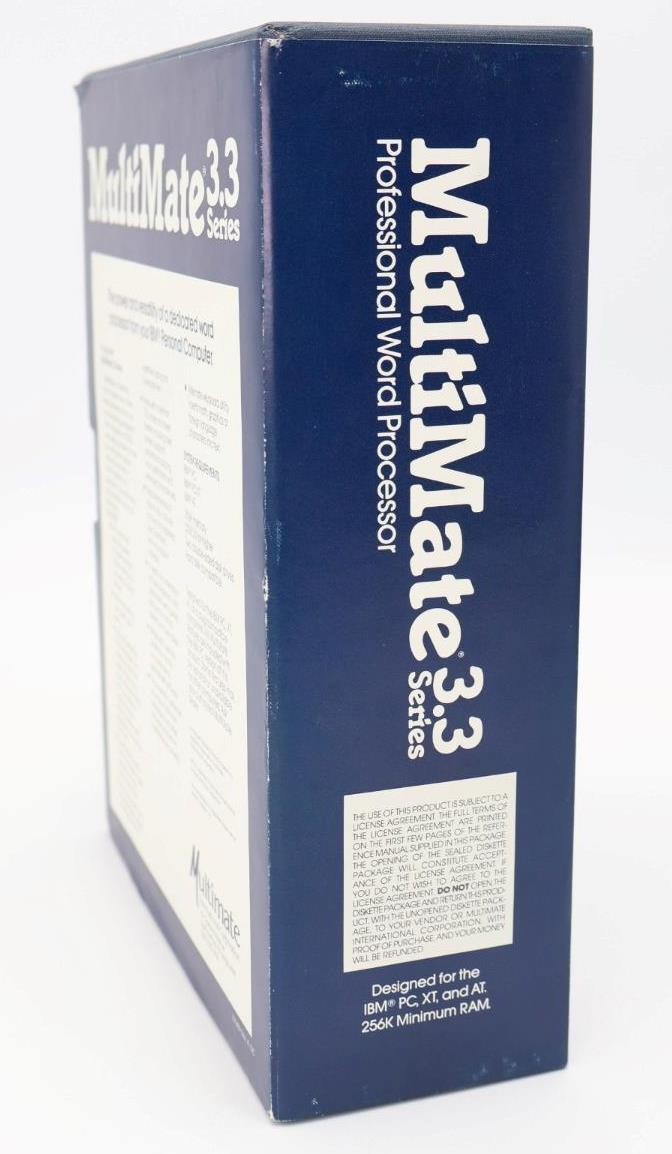 Vintage MultiMate 3.3 Word Processor 5 1/4″ Floppy Disk PC Software for IBM