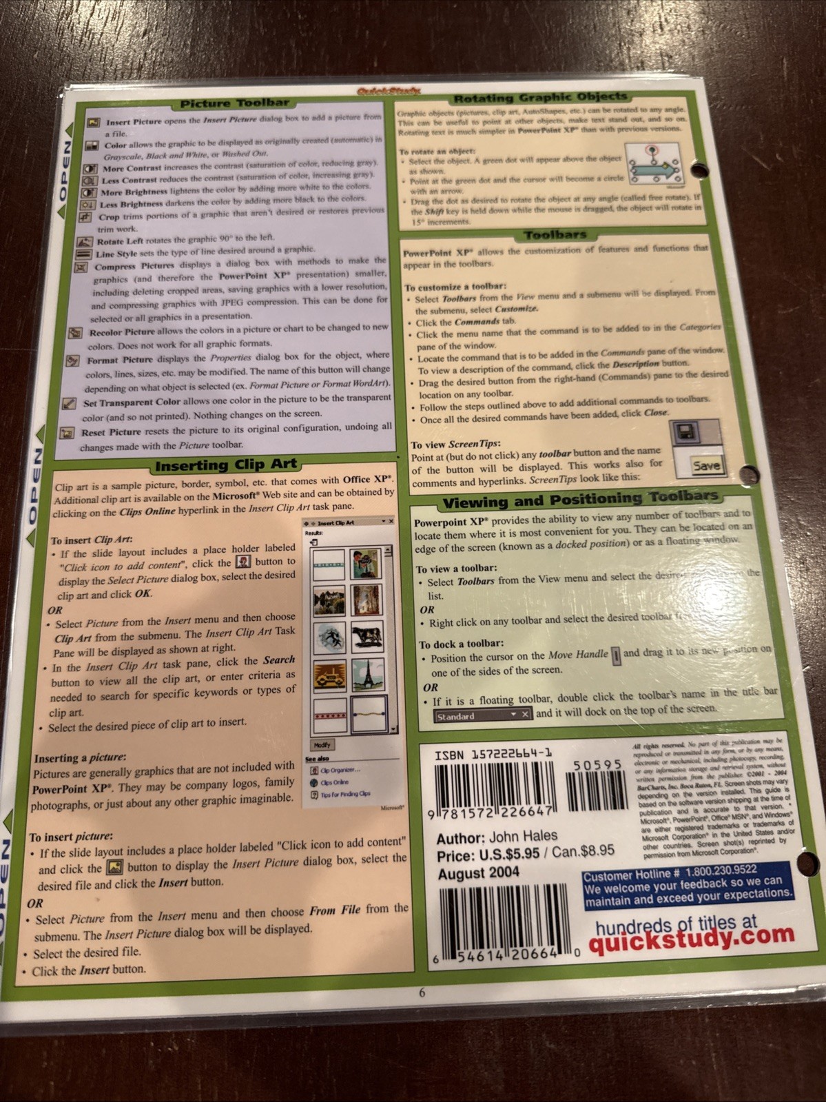 PowerPoint XP Quick Reference Software Guide