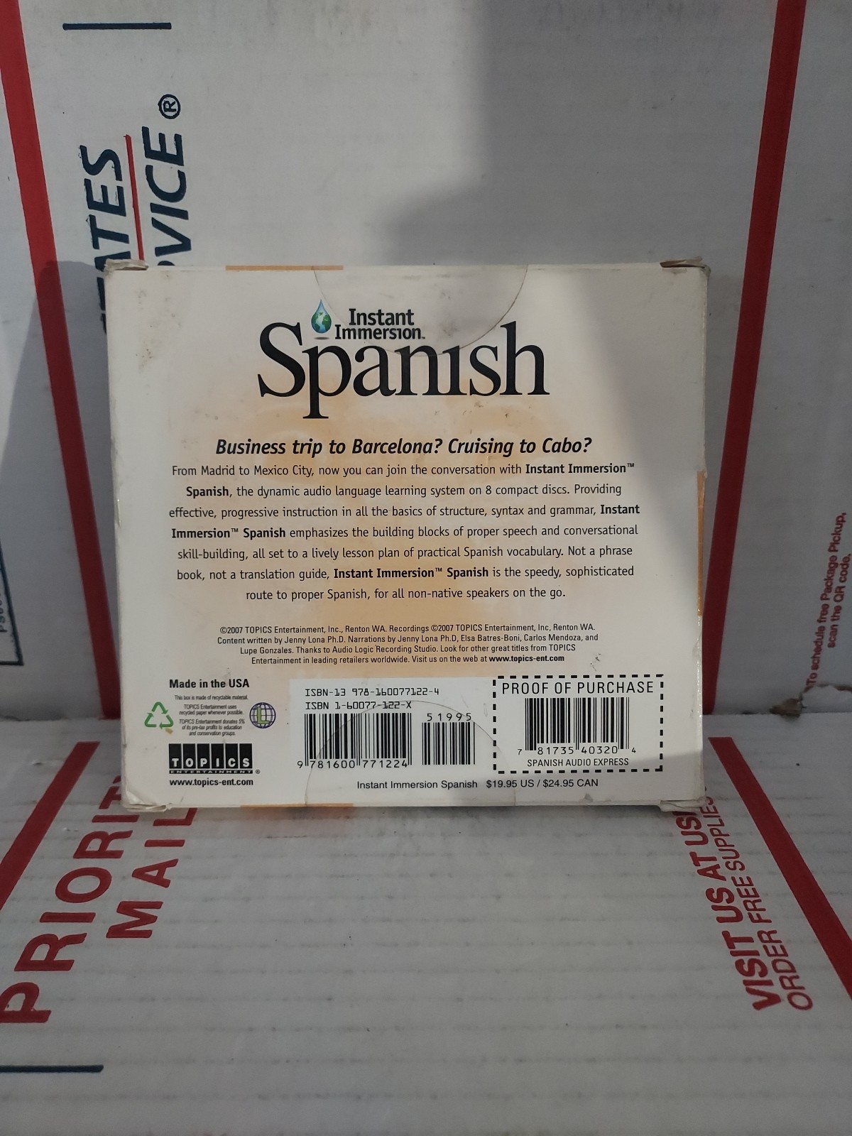Instant Immersion Spanish Language Learning Program 8 Audio CD-ROM Media – #139