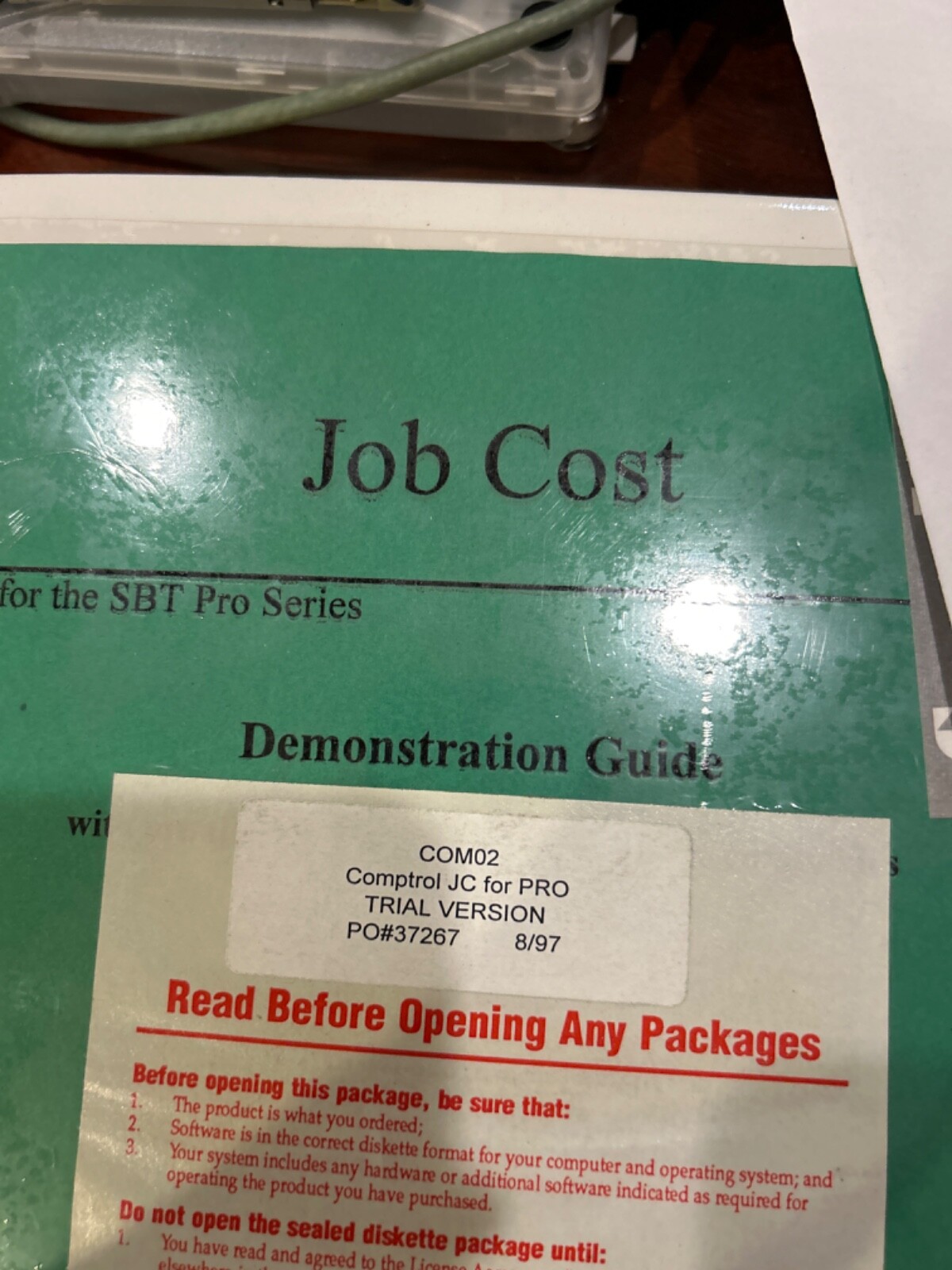 NEW SHRINK WRAPPED COMPTROL JOB COST SBT Pro Series Accounting. TRIAL VERSION
