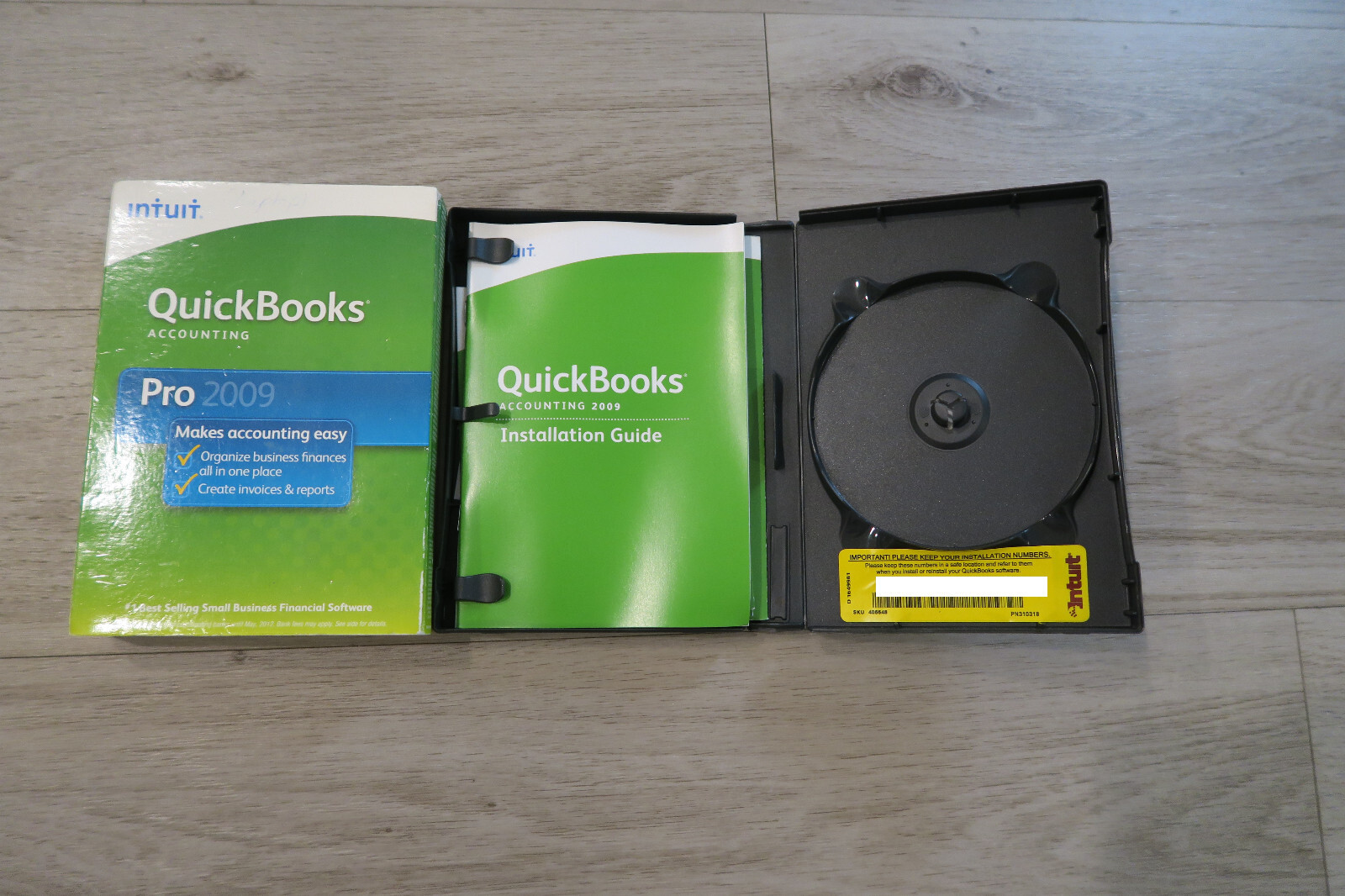 Intuit QuickBooks Pro 2009 Accounting Financial Business Software MISSING DISC