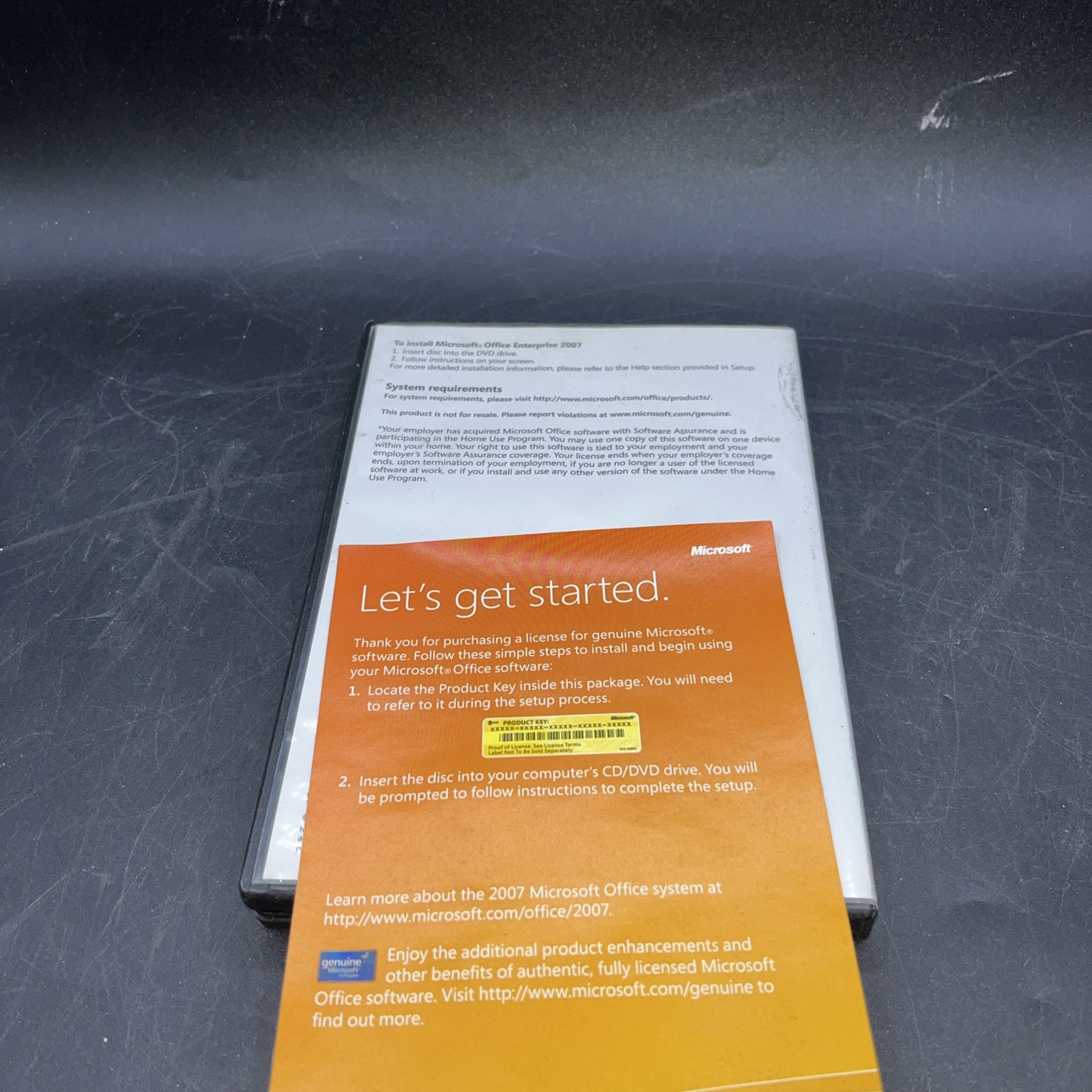 Microsoft Office Enterprise 2007 w/ Key for Home Use (PC, 2007)