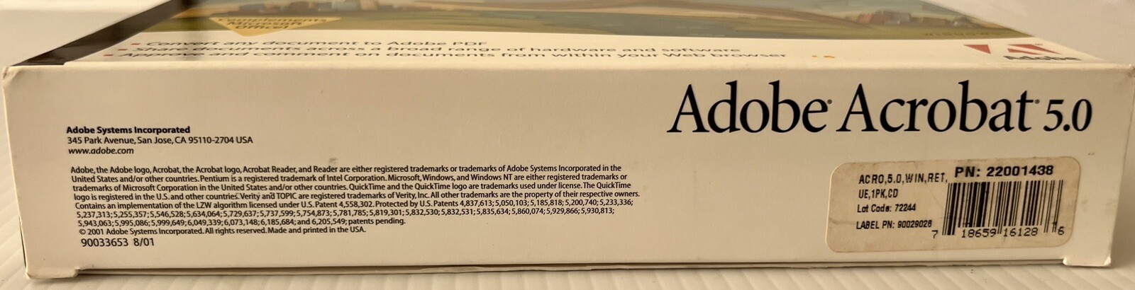 Adobe Acrobat 5.0 includes FREE Adobe Acrobat Reader for PalmOS