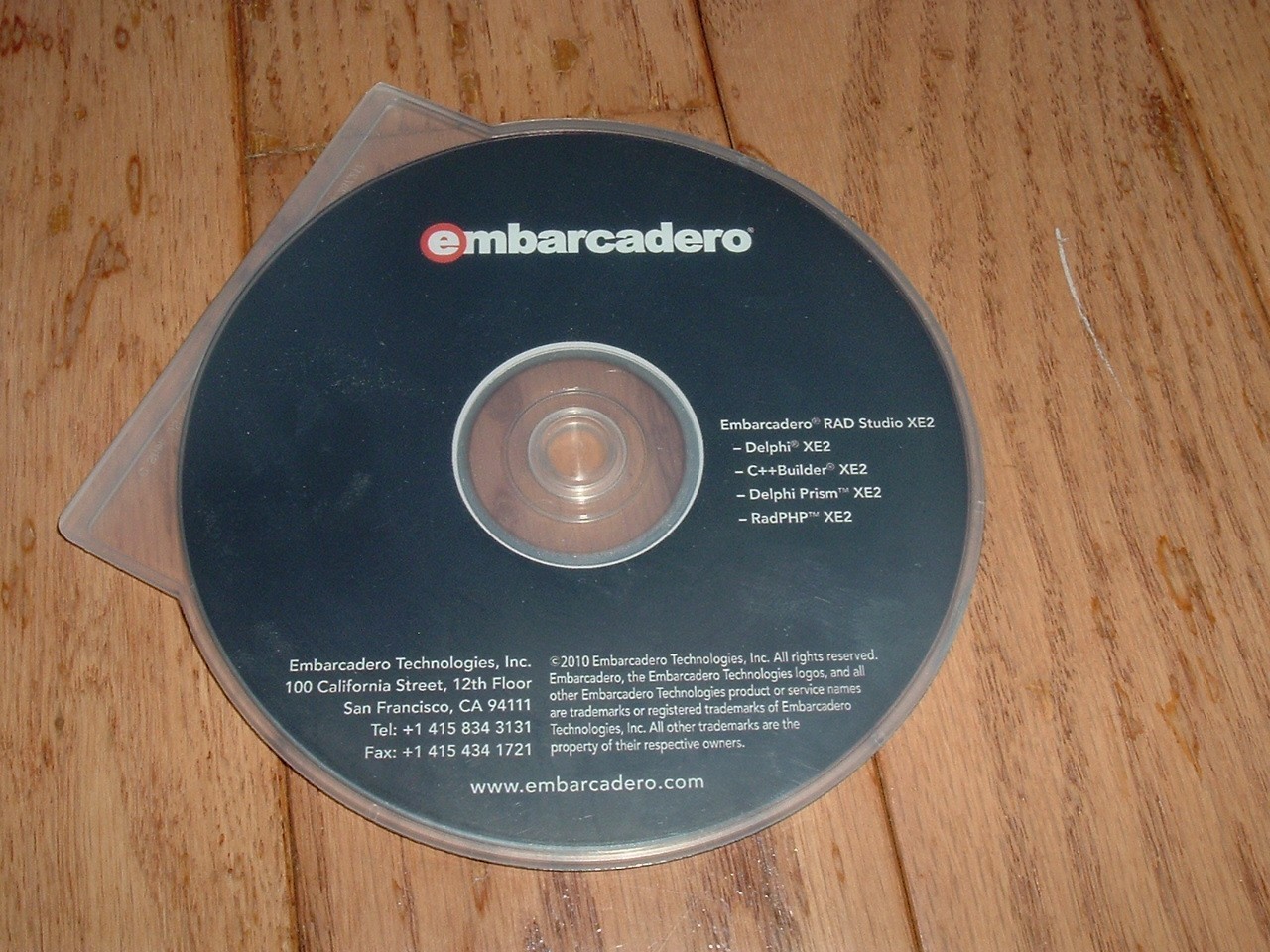 Embarcadero RAD Studio XE2 Delphi, C++ Builder, Prism, RadPHP installation disk