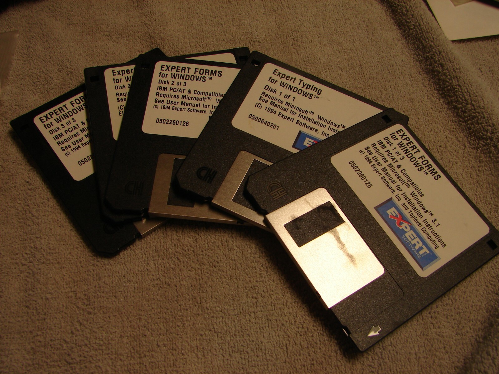 5 Floppy Disks Expert Forms for Windows, Typing, Forms & Fonts 1994