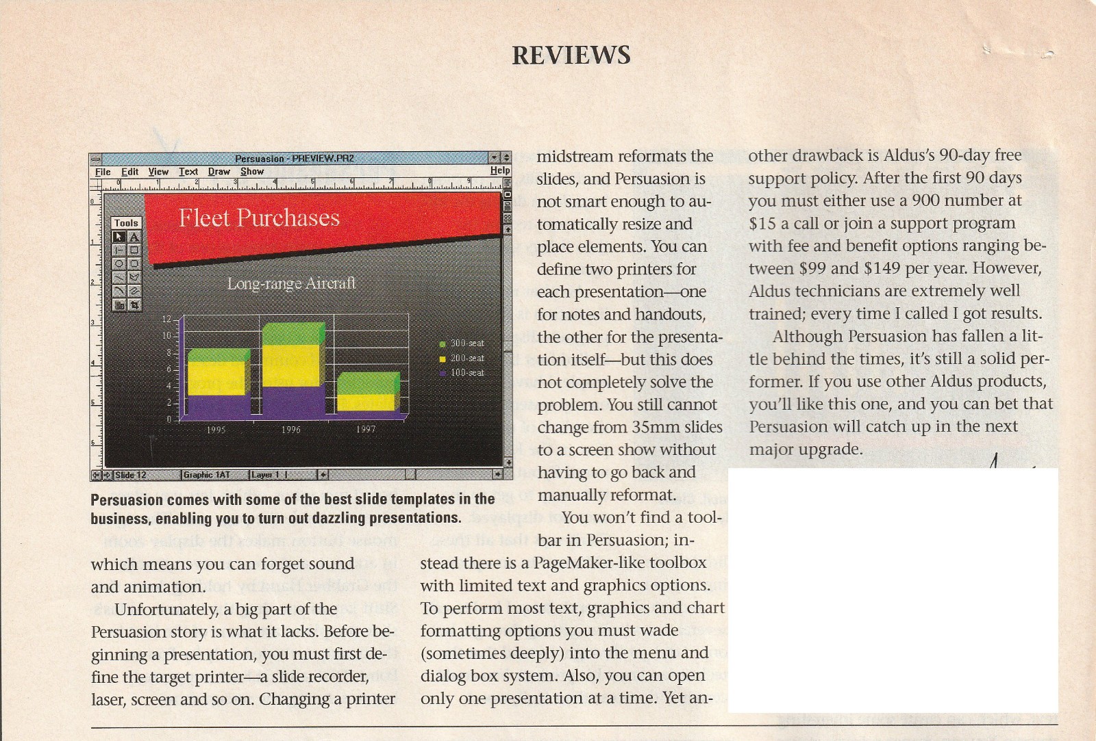 Vintage Software – Aldus Persuasion for Windows, versions 2.0, 2.1, and 3.0