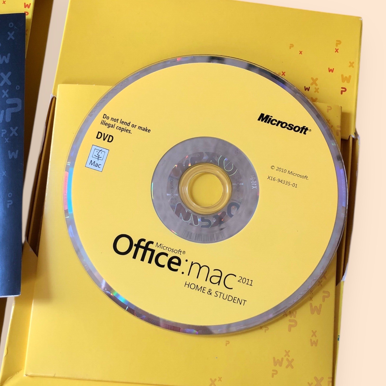 Microsoft Office: Mac 2011 Home & Student Yellow Family Pack Software Open Box