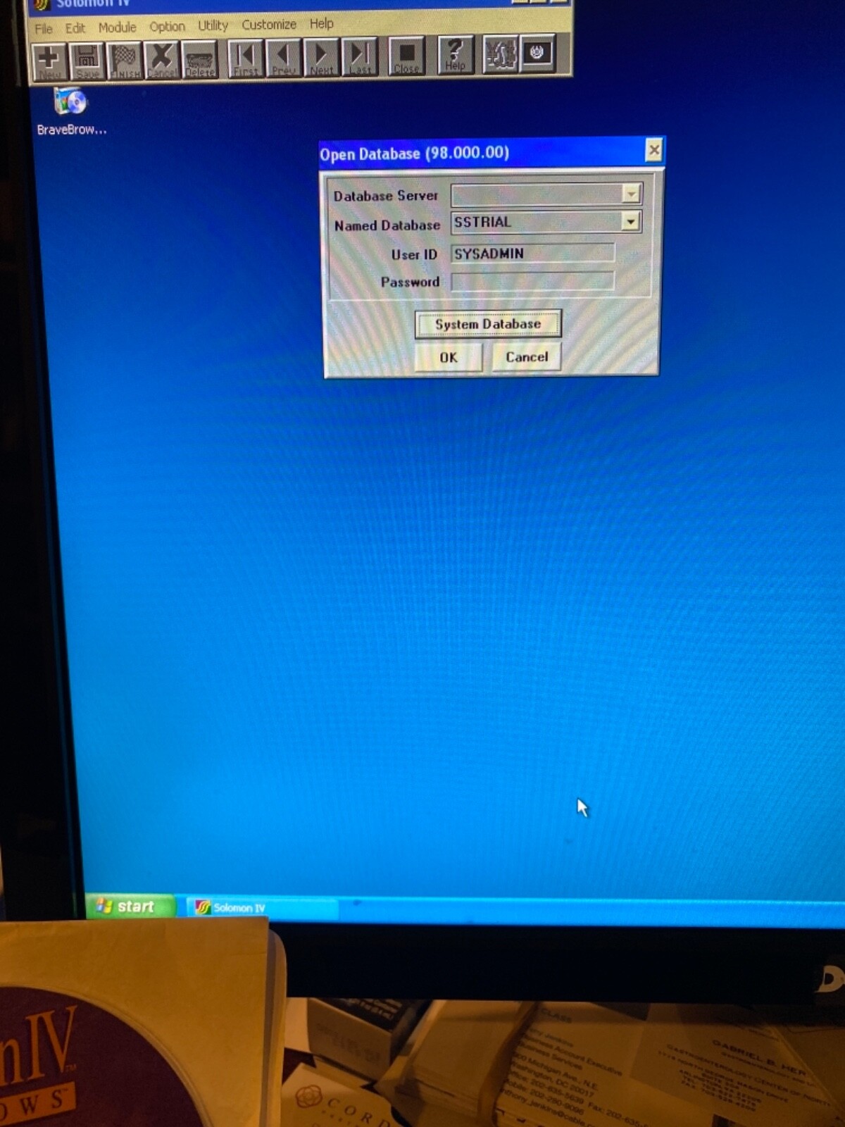 Never Used to run a business. Solomon 2.04 Software. 1 CD. Opened to check.