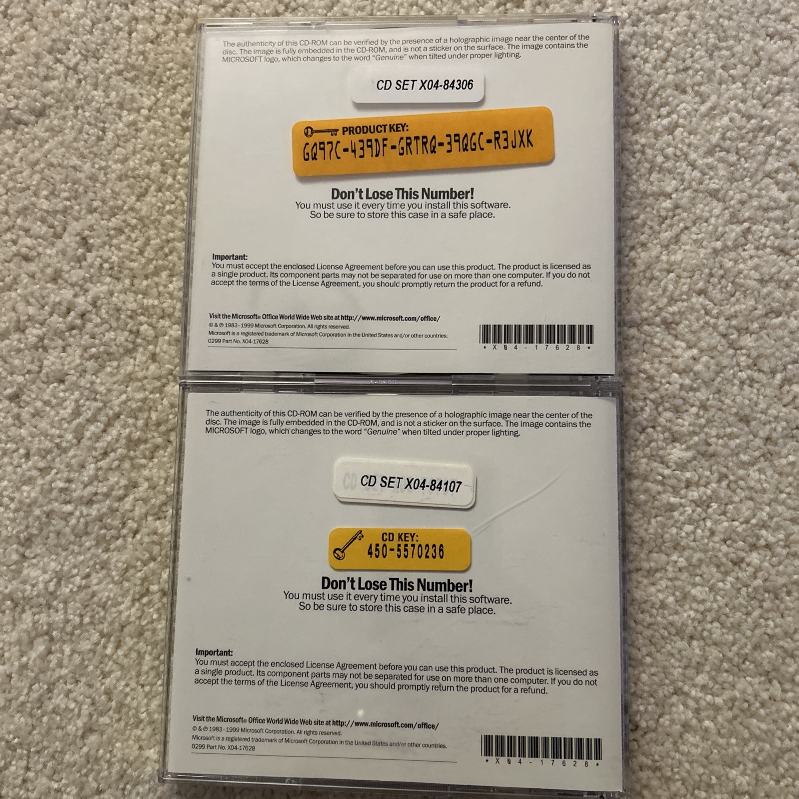 Microsoft Office 2000 Premium 4 CDs With Keys