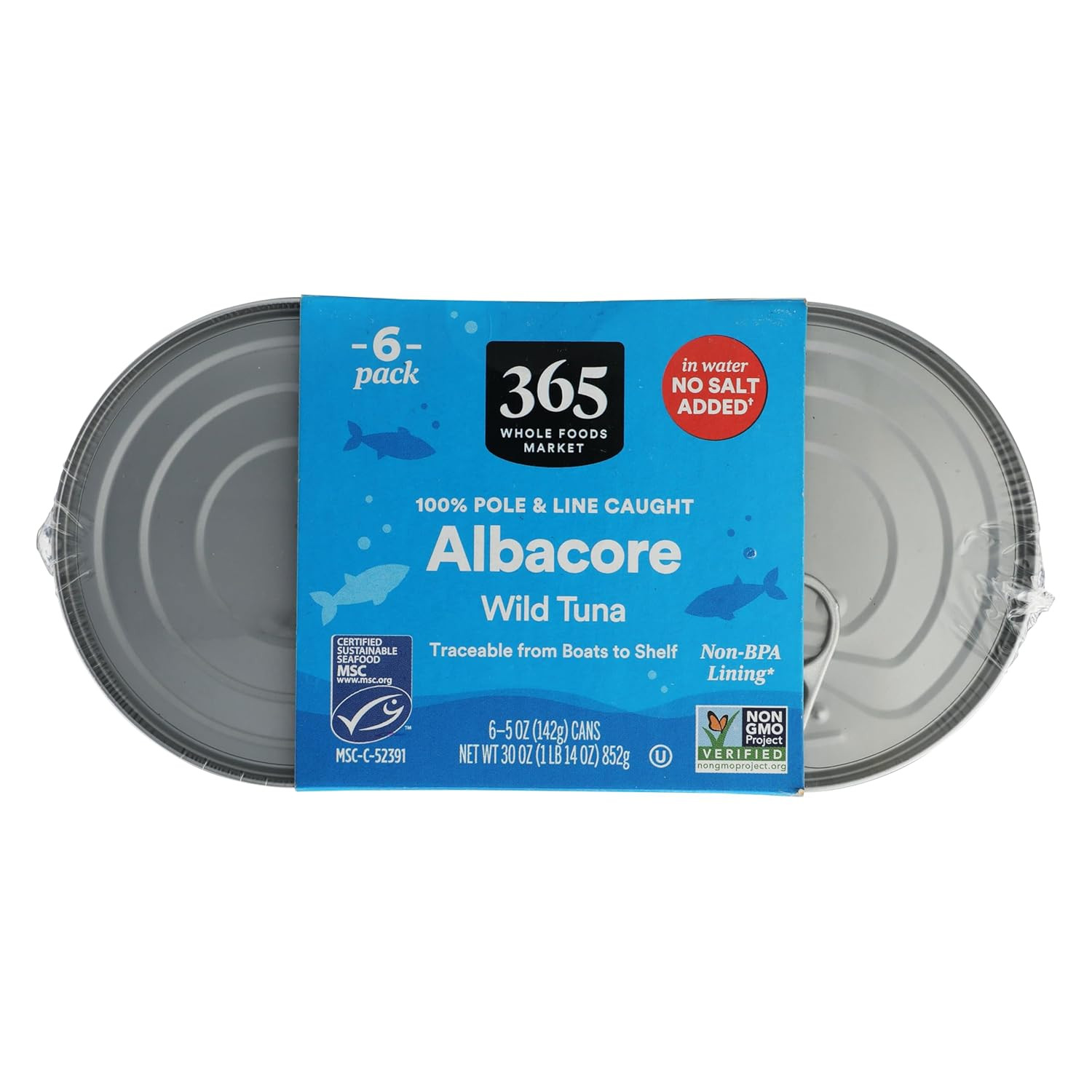 , No Salt Albacore Tuna in Water 6Pk, 5 Ounce