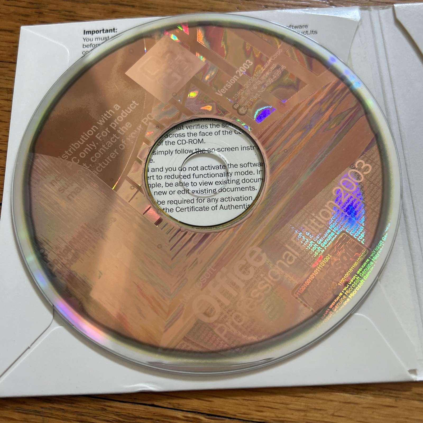 Microsoft Office 2003 Professional Edition w/Business Contact Manager w/Key