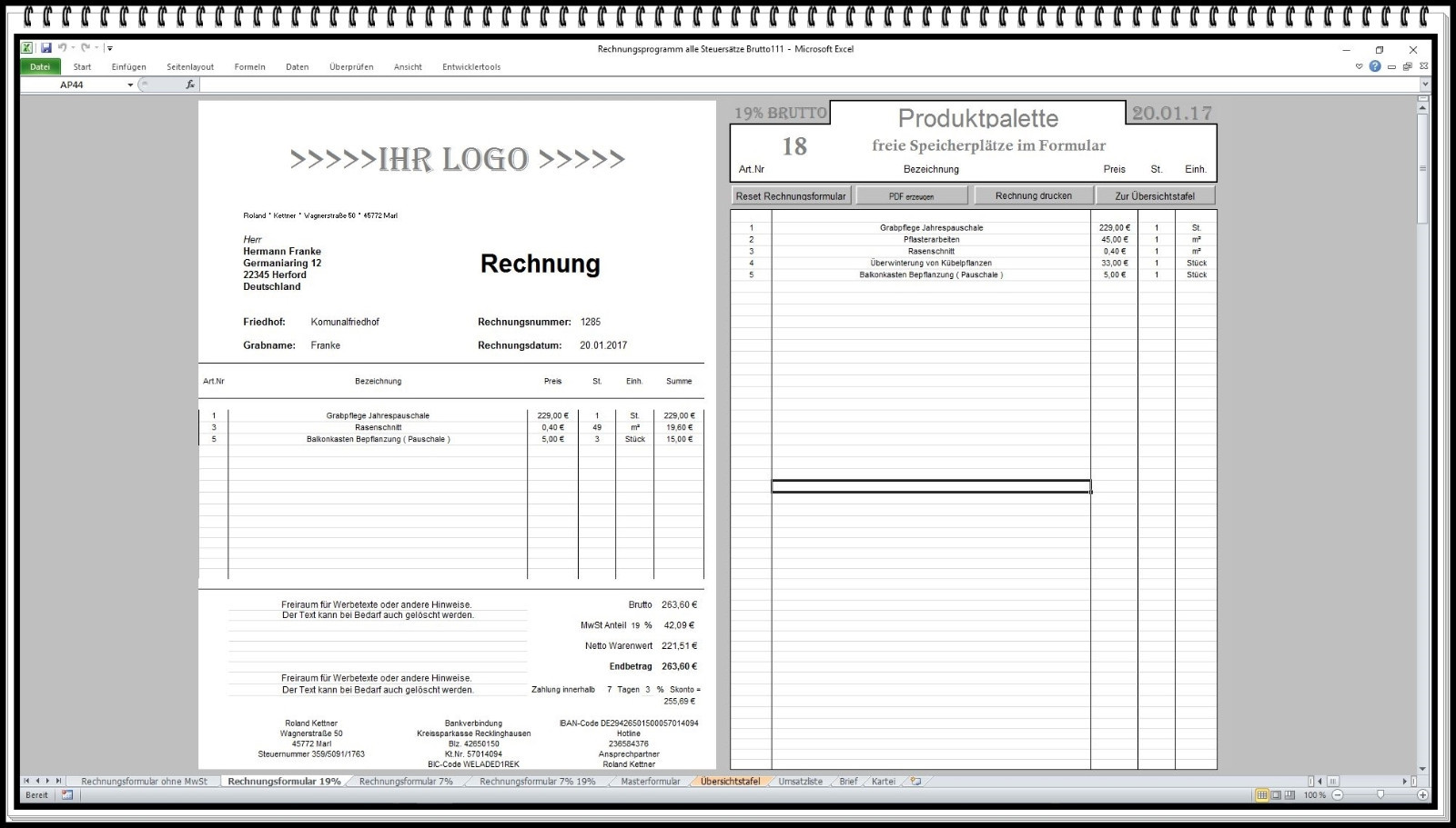 Invoice Program 4 Forms All Tax Rates Invoice Software Customer Database