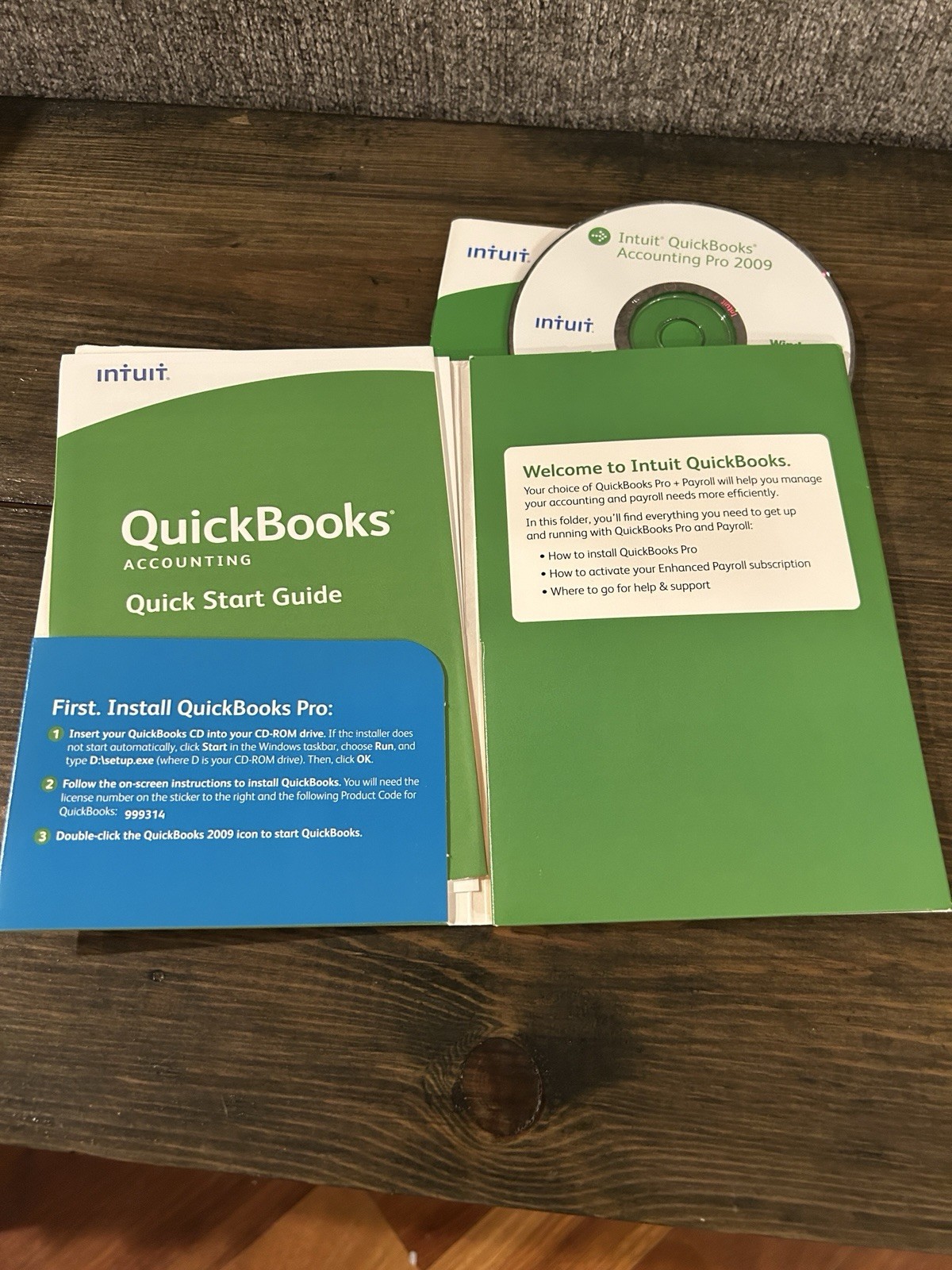 Intuit QuickBooks Pro 2009 + Payroll Accounting Software Windows Complete W/ Key