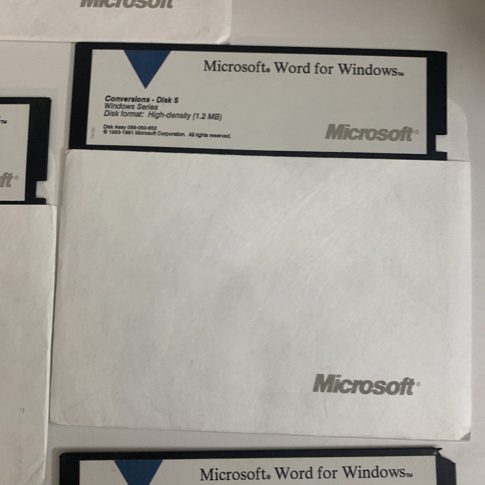 Microsoft Word For Windows Version 2.0 1991 5.25″ Floppy Discs