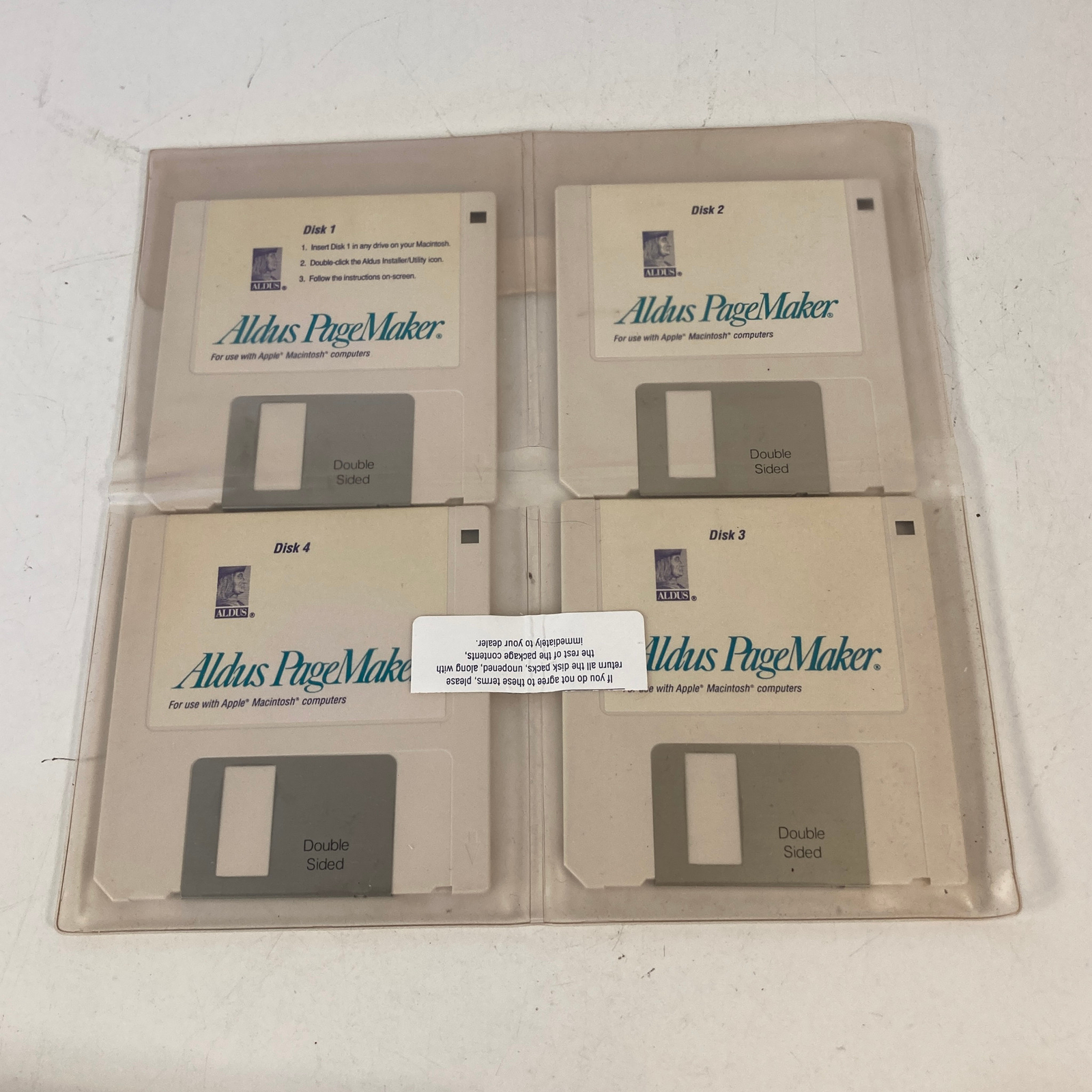 Aldus PageMaker Version 4.00 For Apple Macintosh 3.5″ Floppies 1990