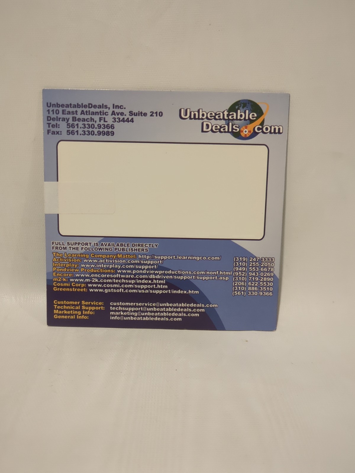 Desktop Labels Deluxe Compu Works Unbelievable Deals Cd