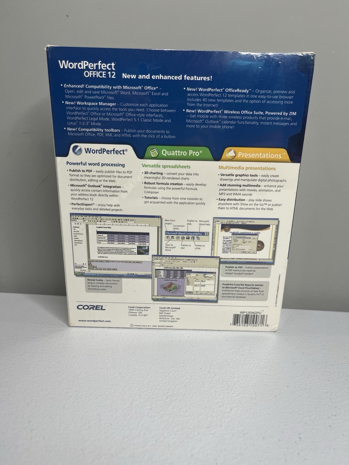 Vtg Word Perfect Office 12 New Still Sealed In Plastic
