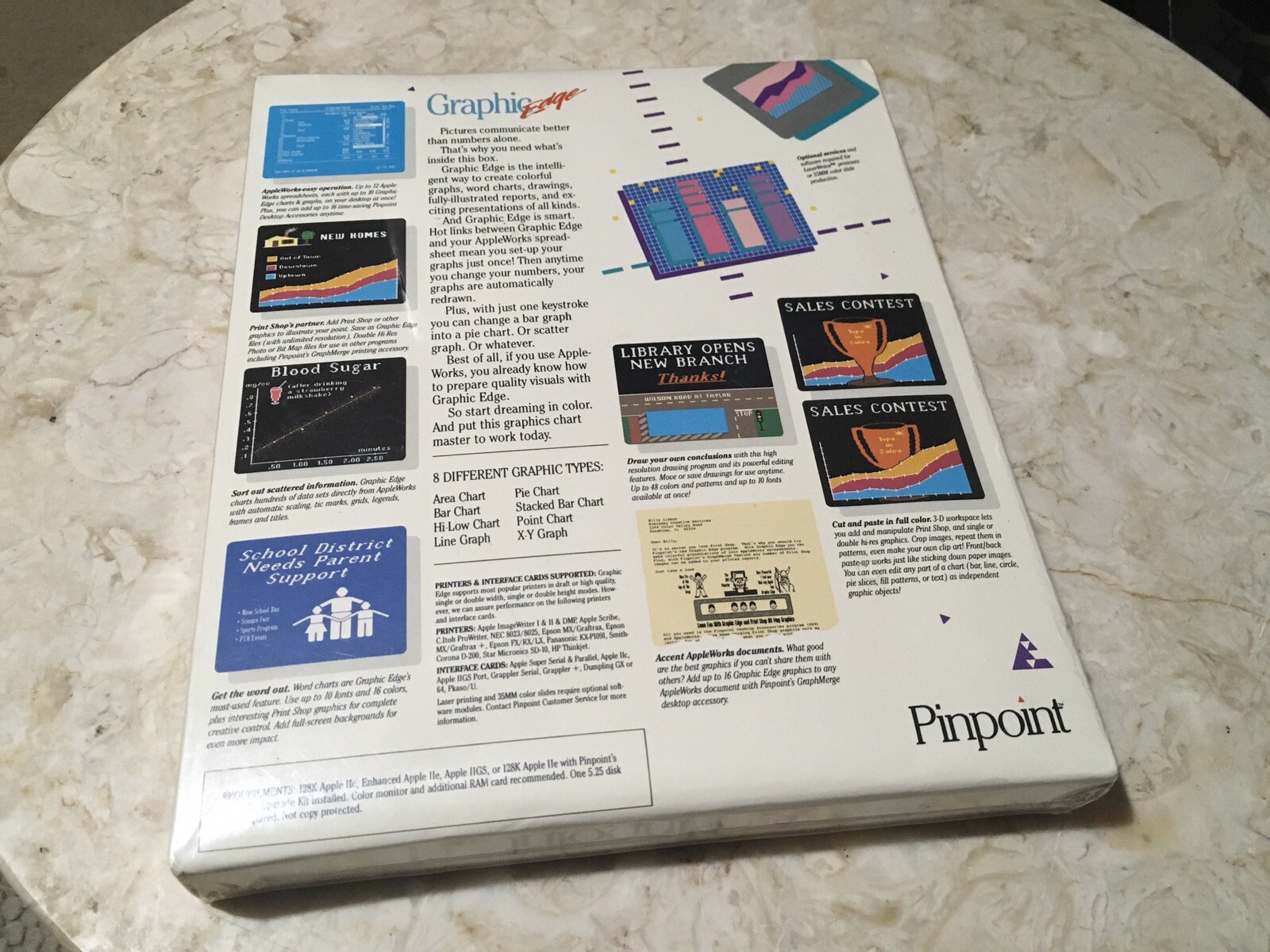 Software for Macintosh II ,and IIGS Graphic Edge by Pinpoint Sealed