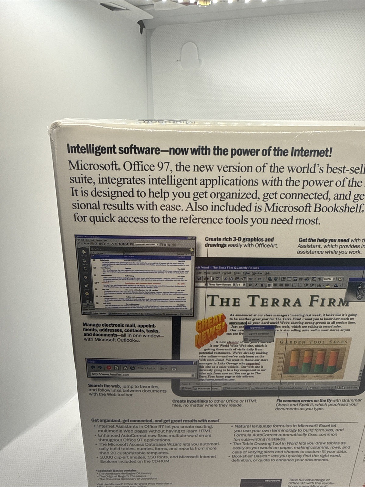 NEW Vintage Microsoft Office 97 Pro Edition Upgrade SEALED Collectable Big Box