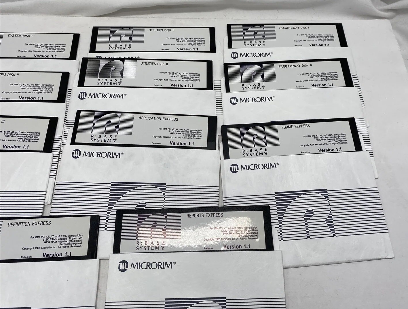 Microrim R Base System V Complete Set with Manuals and Floppy Disks