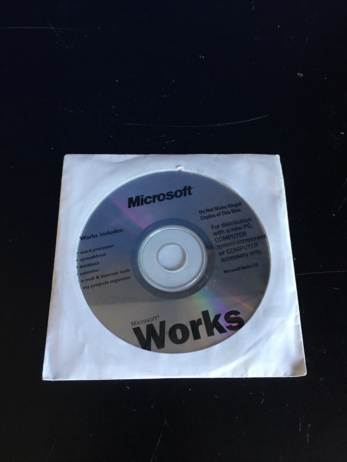Microsoft Works 7.0 Disc (New And Genuine)