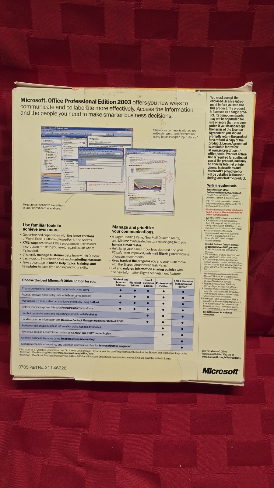 Microsoft Office Professional 2003 – Employee Store Version – Full Box, Discs &