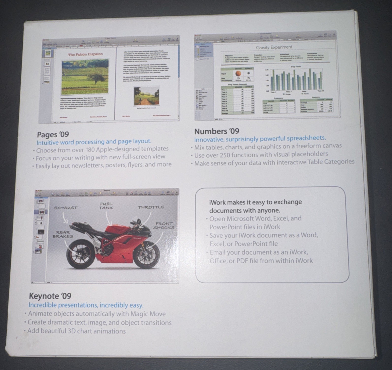 Apple iWork ’09 (Retail) (1 User/s) – Full Version for Mac MB942Z/A