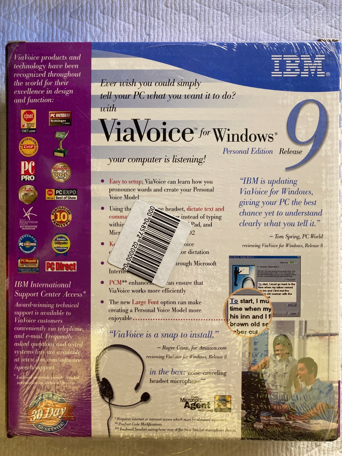 Brand New Vintage IBM ViaVoice for Windows Release 9 Personal Edition Software