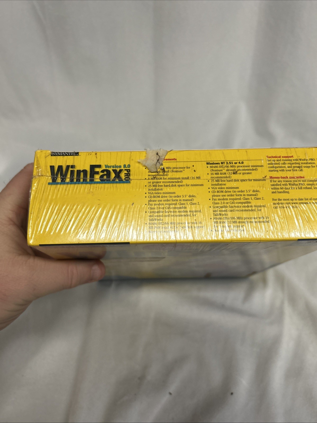 WINFAX 1997 Symantec Hassle-Free Faxing Version 8.0 Pro 95/NT SEALED!