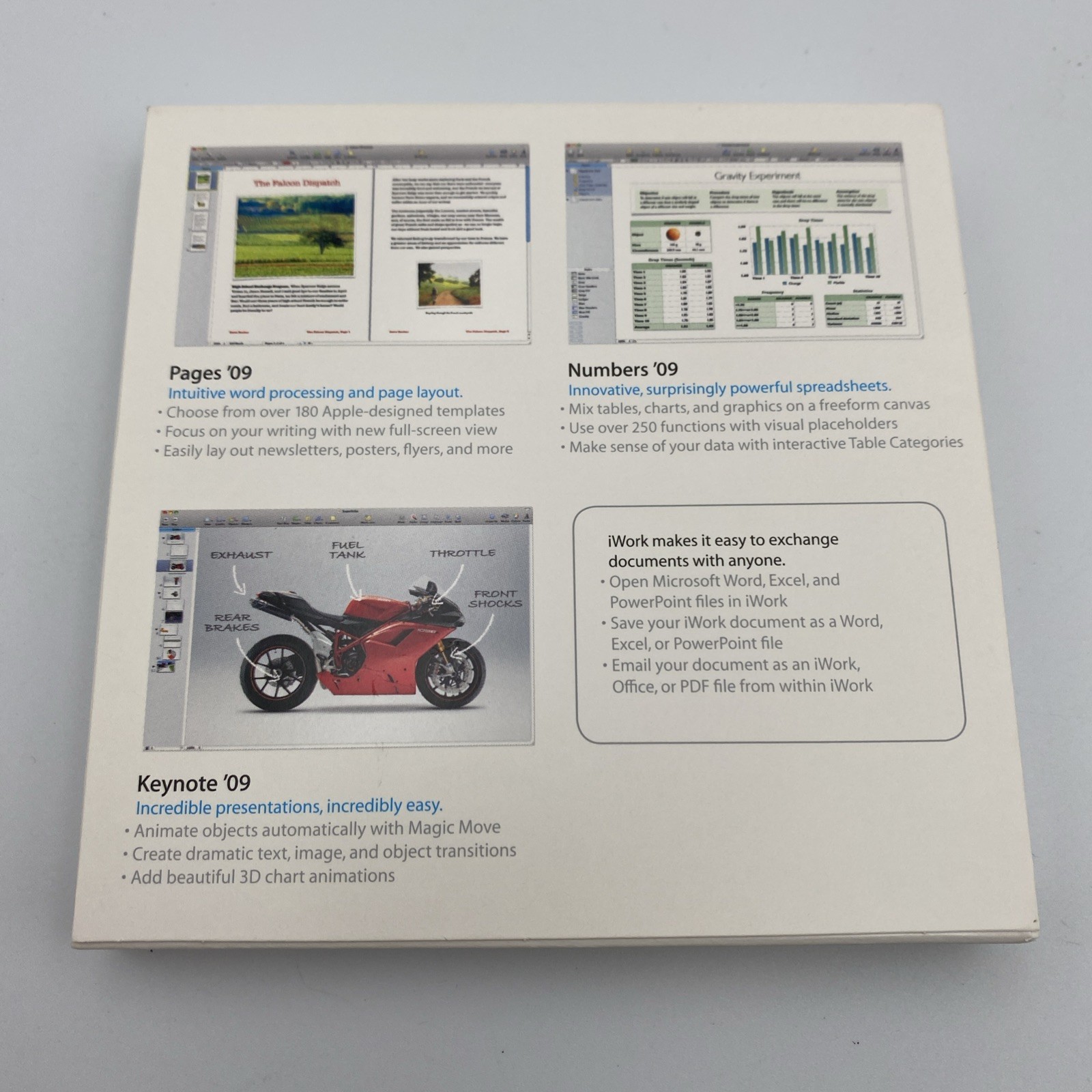 Apple iWork ’09 (Retail) (1 User/s) – Full Version for Mac MB942Z/A