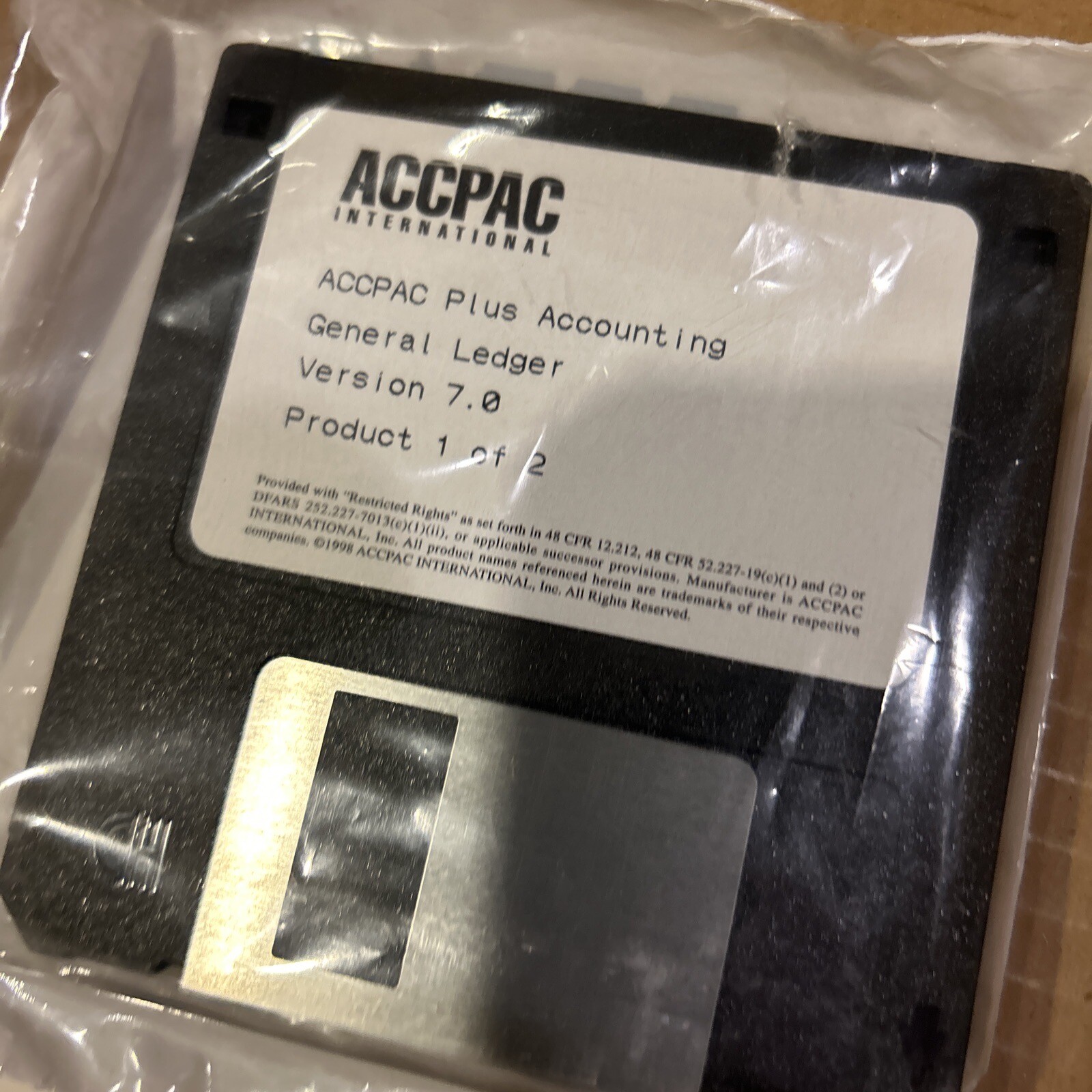 BRAND NEW ACCPAC PLUS Dos Accounting Software. General Ledger 7.0 Demo NFR