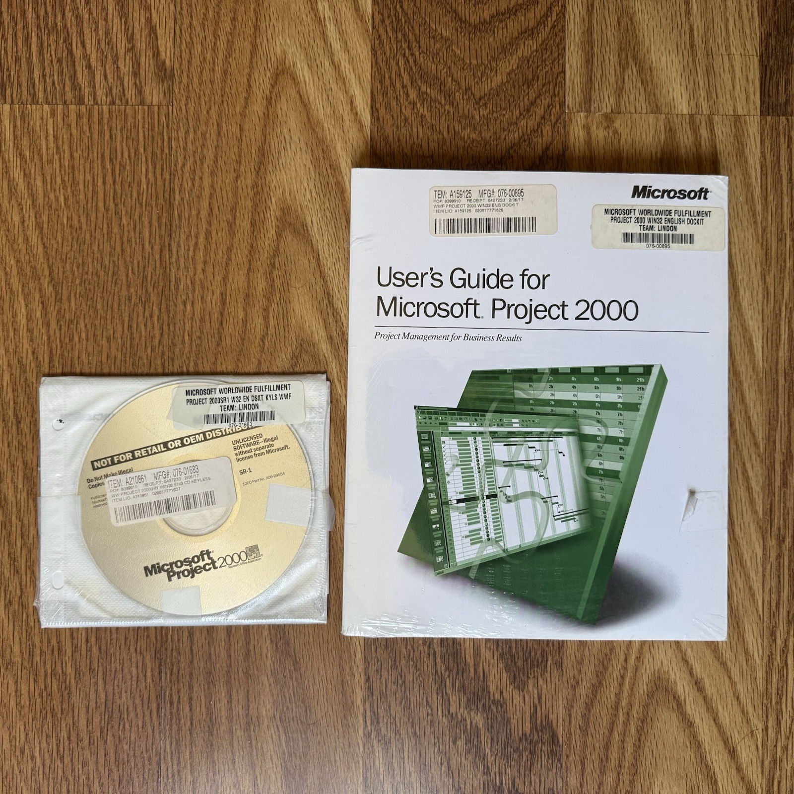 Vintage Microsoft Project 2000 Sealed With User’s Guide