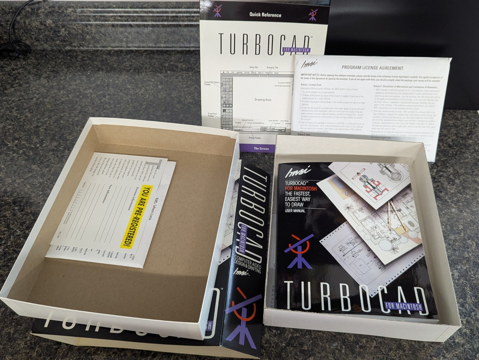 IMSI Turbocad 1.0b for Macintosh Complete NEW Manual and SEALED Disks NICE SET