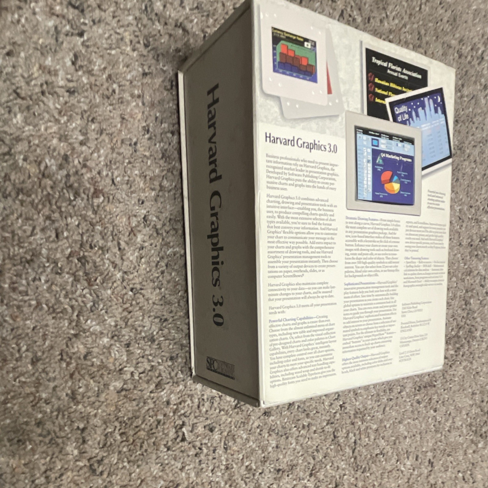 SPC Software Publishing Harvard Graphics 3.0 Presentation Low-Density Disks Set
