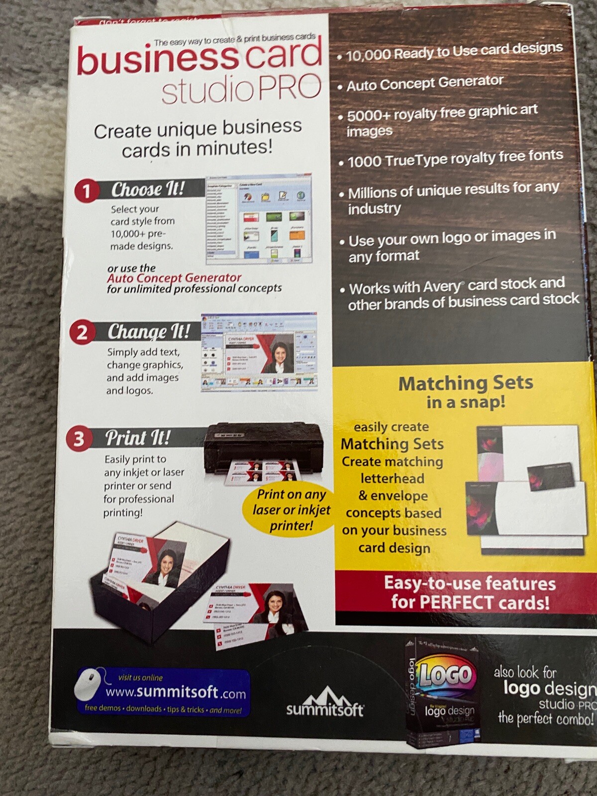 Summitsoft Business Card Studio Pro Disc & Download