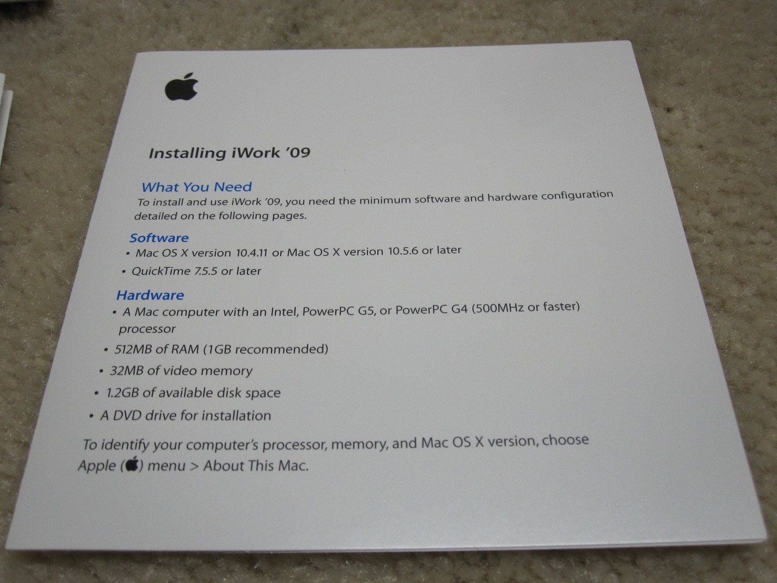 Apple iWork ’09 (Retail) (1 User/s) – Full Version for Mac MB942Z/A