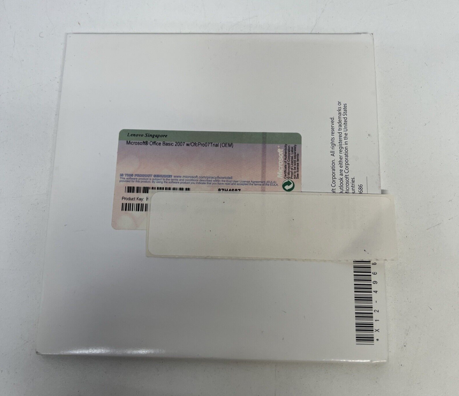 Microsoft Office 2007 Basic & Outlook Business Contact Manager 2 Disk With KEY