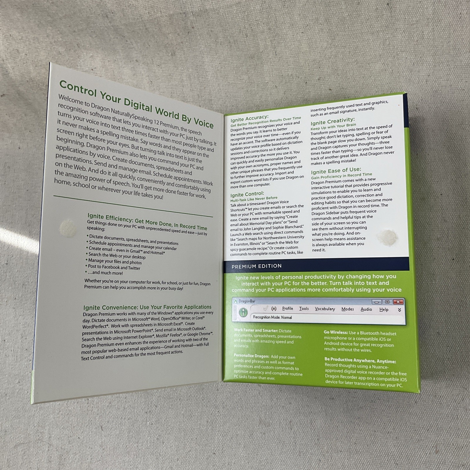 Nuance Dragon NaturallySpeaking 12 Premium Speech Recognition Software DVD