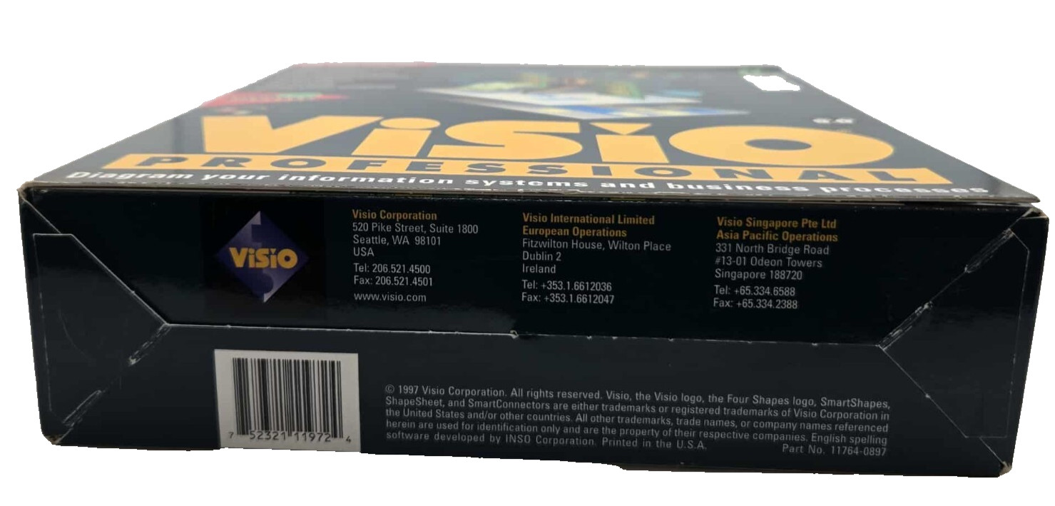 Visio Professional 5.0 Software for Windows 95 and NT SEALED Vintage 1997