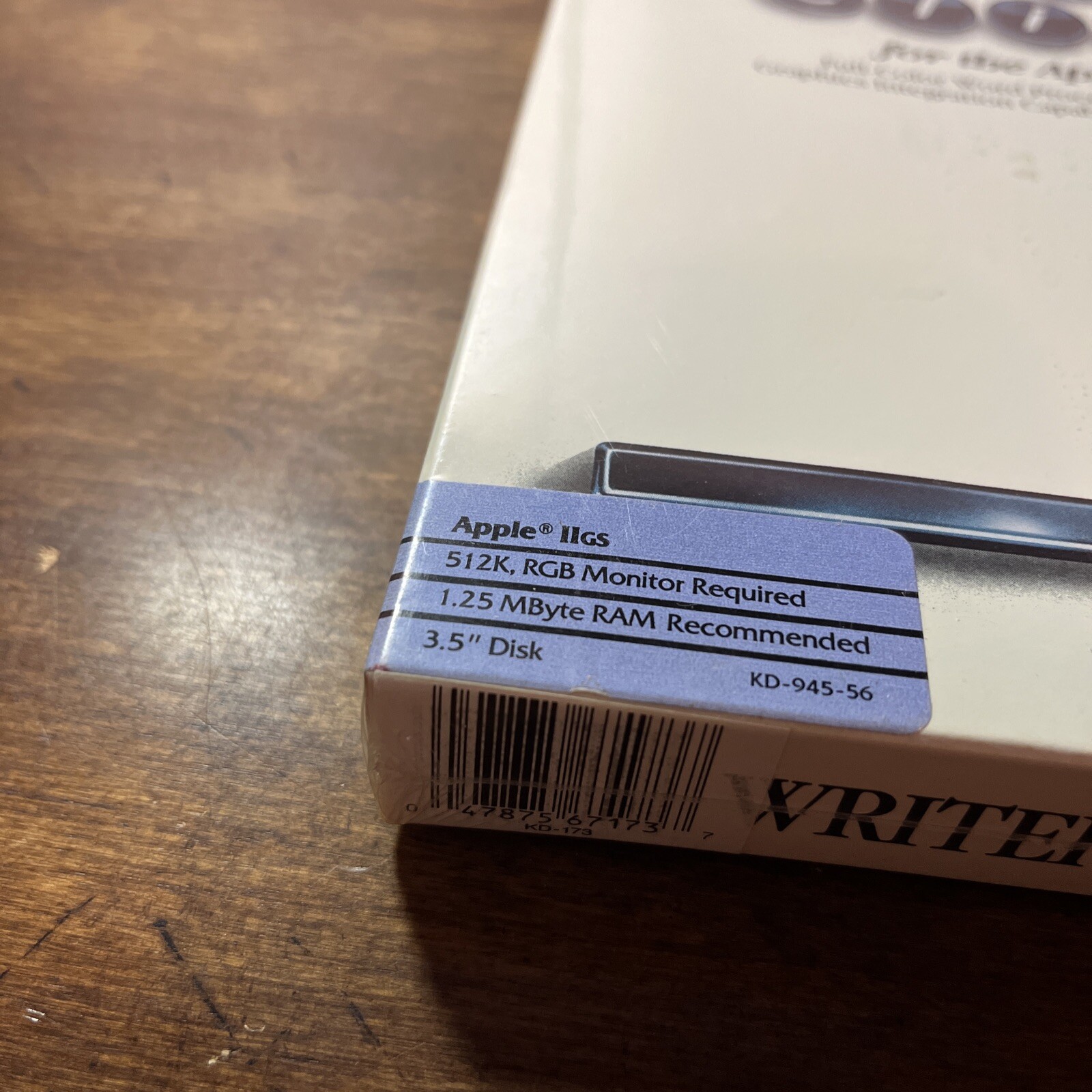 Writer’s Choice Elite( Apple IIGS 2, 1987) Big Box Work Processor New Sealed