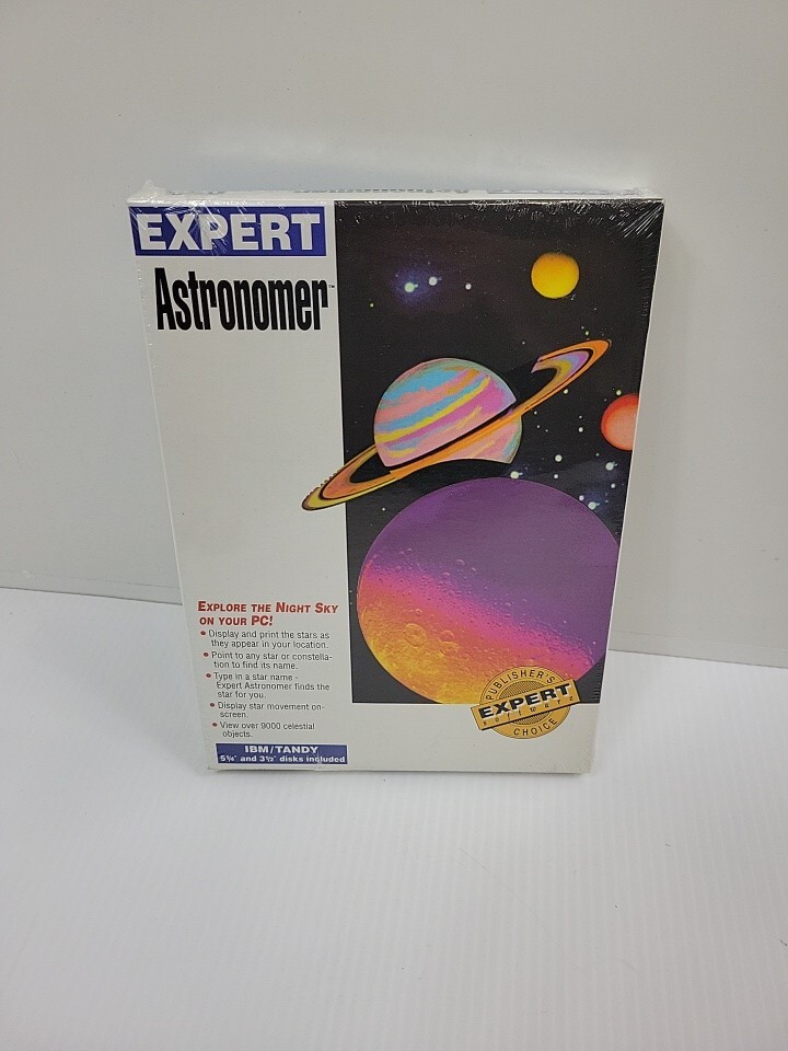 Brand New Expert Astronomer Bundle PC Software IBM/Tandy 3.5″ & 5.25″ Disk