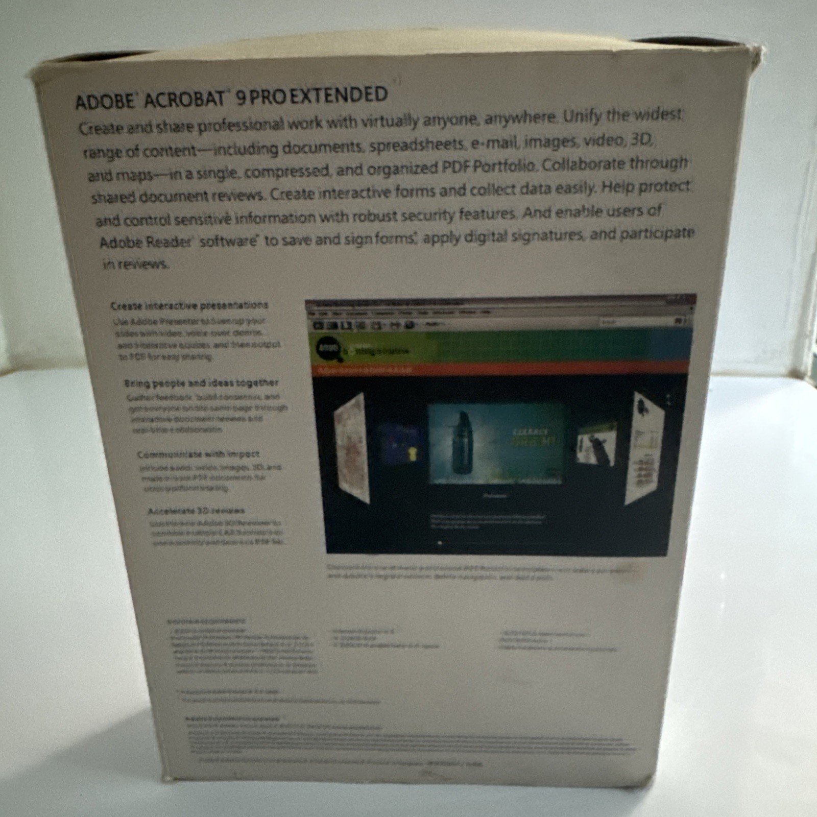 Adobe Acrobat 9 Pro Extended Professional Windows ~ Retail Box & Serial Number