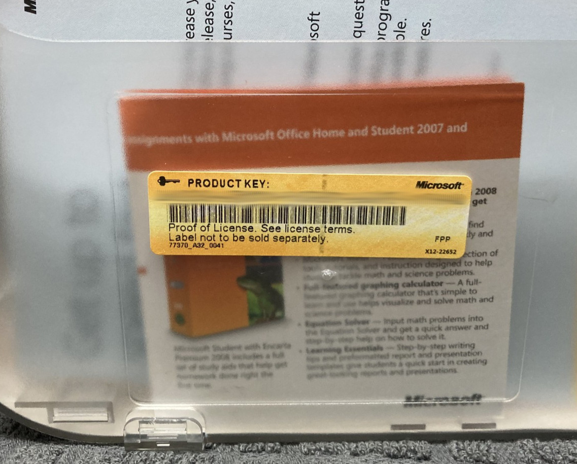 Microsoft Office 2007 Home and Student 2007 w/ Product Key